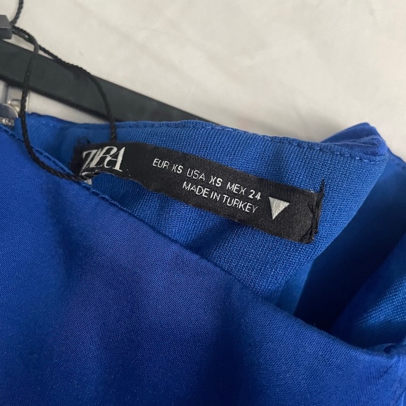 zara cobalt blue satin corset - Picture 4 of 4